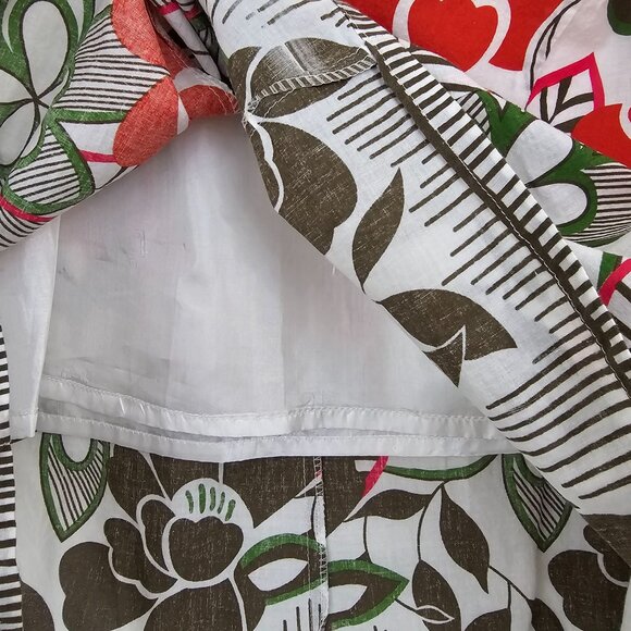 Floral Print Colorful Cotton Skirt Womens Sz S Lined Bohemian Mood Day Nigth - Picture 5 of 12